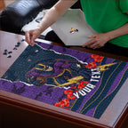 Personalized Melbourne Storm ANZAC Tribute Puzzle Poppy Field Soldier Silhouette Aboriginal Rugby Mascot