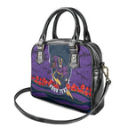 Personalized Melbourne Storm ANZAC Tribute Shoulder Handbag Poppy Field Soldier Silhouette Aboriginal Rugby Mascot