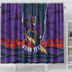 Personalized Melbourne Storm ANZAC Tribute Shower Curtain Poppy Field Soldier Silhouette Aboriginal Rugby Mascot