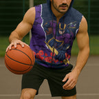 Personalized Melbourne Storm ANZAC Tribute Sleeveless Zip Hoodie Poppy Field Soldier Silhouette Aboriginal Rugby Mascot
