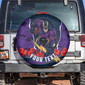 Personalized Melbourne Storm ANZAC Tribute Spare Tire Cover Poppy Field Soldier Silhouette Aboriginal Rugby Mascot
