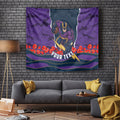 Personalized Melbourne Storm ANZAC Tribute Tapestry Poppy Field Soldier Silhouette Aboriginal Rugby Mascot