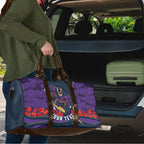 Personalized Melbourne Storm ANZAC Tribute Travel Bag Poppy Field Soldier Silhouette Aboriginal Rugby Mascot