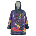 Personalized Melbourne Storm ANZAC Tribute Wearable Blanket Hoodie Poppy Field Soldier Silhouette Aboriginal Rugby Mascot