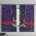 Personalized Melbourne Storm ANZAC Tribute Window Curtain Poppy Field Soldier Silhouette Aboriginal Rugby Mascot