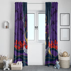 Personalized Melbourne Storm ANZAC Tribute Window Curtain Poppy Field Soldier Silhouette Aboriginal Rugby Mascot