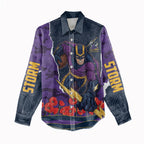 Personalized Melbourne Storm ANZAC Tribute Women Casual Shirt Poppy Field Soldier Silhouette Aboriginal Rugby Mascot