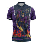 Personalized Melbourne Storm ANZAC Tribute Zipper Polo Shirt Poppy Field Soldier Silhouette Aboriginal Rugby Mascot