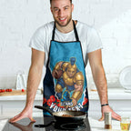 Personalized Gold Coast Titans ANZAC Tribute Apron Poppy Field Soldier Silhouette Aboriginal Rugby Mascot