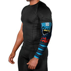Personalized Gold Coast Titans ANZAC Tribute Arm Sleeves Poppy Field Soldier Silhouette Aboriginal Rugby Mascot