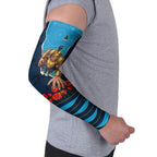 Personalized Gold Coast Titans ANZAC Tribute Arm Sleeves Poppy Field Soldier Silhouette Aboriginal Rugby Mascot