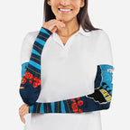 Personalized Gold Coast Titans ANZAC Tribute Arm Sleeves Poppy Field Soldier Silhouette Aboriginal Rugby Mascot