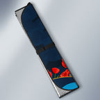 Personalized Gold Coast Titans ANZAC Tribute Auto Sun Shade Poppy Field Soldier Silhouette Aboriginal Rugby Mascot