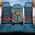 Personalized Gold Coast Titans ANZAC Tribute Back Car Seat Cover Poppy Field Soldier Silhouette Aboriginal Rugby Mascot