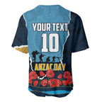 Personalized Gold Coast Titans ANZAC Tribute Baseball Jersey Poppy Field Soldier Silhouette Aboriginal Rugby Mascot