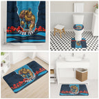 Personalized Gold Coast Titans ANZAC Tribute Bathroom Set Poppy Field Soldier Silhouette Aboriginal Rugby Mascot