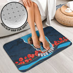 Personalized Gold Coast Titans ANZAC Tribute Bathroom Set Poppy Field Soldier Silhouette Aboriginal Rugby Mascot