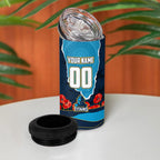Personalized Gold Coast Titans ANZAC Tribute 4 in 1 Can Cooler Tumbler Poppy Field Soldier Silhouette Aboriginal Rugby Mascot