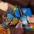 Personalized Gold Coast Titans ANZAC Tribute 4 in 1 Can Cooler Tumbler Poppy Field Soldier Silhouette Aboriginal Rugby Mascot