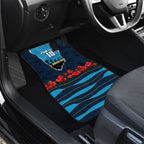 Personalized Gold Coast Titans ANZAC Tribute Car Mats Poppy Field Soldier Silhouette Aboriginal Rugby Mascot