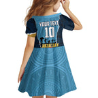 Personalized Gold Coast Titans ANZAC Tribute Family Matching Short Sleeve Bodycon Dress and Hawaiian Shirt Poppy Field Soldier Silhouette Aboriginal Rugby Mascot