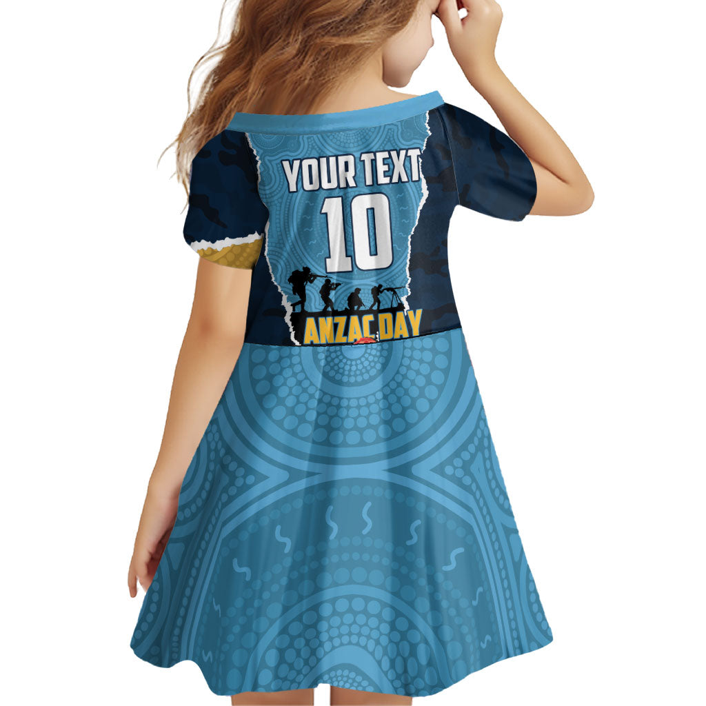 Personalized Gold Coast Titans ANZAC Tribute Family Matching Tank Maxi Dress and Hawaiian Shirt Poppy Field Soldier Silhouette Aboriginal Rugby Mascot