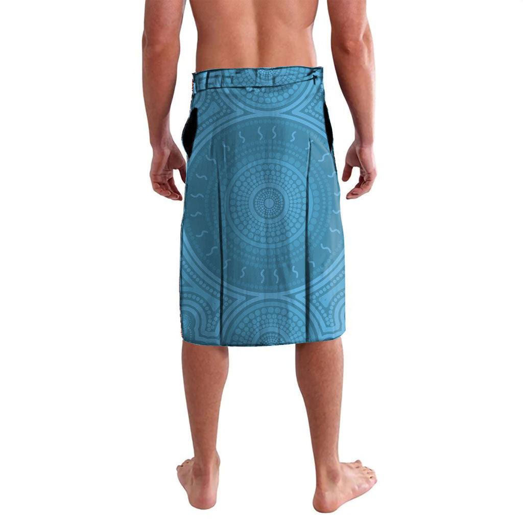 Personalized Gold Coast Titans ANZAC Tribute Lavalava Poppy Field Soldier Silhouette Aboriginal Rugby Mascot