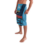 Personalized Gold Coast Titans ANZAC Tribute Lavalava Poppy Field Soldier Silhouette Aboriginal Rugby Mascot