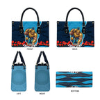 Personalized Gold Coast Titans ANZAC Tribute Leather Bag Poppy Field Soldier Silhouette Aboriginal Rugby Mascot