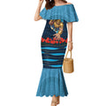 Personalized Gold Coast Titans ANZAC Tribute Mermaid Dress Poppy Field Soldier Silhouette Aboriginal Rugby Mascot