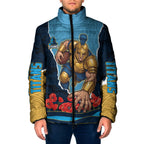 Personalized Gold Coast Titans ANZAC Tribute Padded Jacket Poppy Field Soldier Silhouette Aboriginal Rugby Mascot