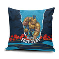 Personalized Gold Coast Titans ANZAC Tribute Pillow Cover Poppy Field Soldier Silhouette Aboriginal Rugby Mascot