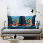 Personalized Gold Coast Titans ANZAC Tribute Pillow Cover Poppy Field Soldier Silhouette Aboriginal Rugby Mascot