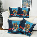 Personalized Gold Coast Titans ANZAC Tribute Pillow Cover Poppy Field Soldier Silhouette Aboriginal Rugby Mascot