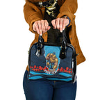 Personalized Gold Coast Titans ANZAC Tribute Shoulder Handbag Poppy Field Soldier Silhouette Aboriginal Rugby Mascot