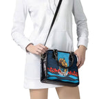 Personalized Gold Coast Titans ANZAC Tribute Shoulder Handbag Poppy Field Soldier Silhouette Aboriginal Rugby Mascot