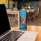Personalized Gold Coast Titans ANZAC Tribute Skinny Tumbler Poppy Field Soldier Silhouette Aboriginal Rugby Mascot