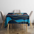 Personalized Gold Coast Titans ANZAC Tribute Tablecloth Poppy Field Soldier Silhouette Aboriginal Rugby Mascot