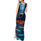 Personalized Gold Coast Titans ANZAC Tribute Tank Maxi Dress Poppy Field Soldier Silhouette Aboriginal Rugby Mascot