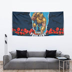 Personalized Gold Coast Titans ANZAC Tribute Tapestry Poppy Field Soldier Silhouette Aboriginal Rugby Mascot