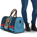 Personalized Gold Coast Titans ANZAC Tribute Travel Bag Poppy Field Soldier Silhouette Aboriginal Rugby Mascot