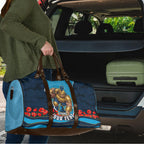 Personalized Gold Coast Titans ANZAC Tribute Travel Bag Poppy Field Soldier Silhouette Aboriginal Rugby Mascot