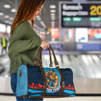 Personalized Gold Coast Titans ANZAC Tribute Travel Bag Poppy Field Soldier Silhouette Aboriginal Rugby Mascot