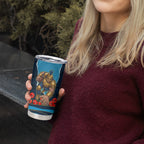 Personalized Gold Coast Titans ANZAC Tribute Tumbler Cup Poppy Field Soldier Silhouette Aboriginal Rugby Mascot