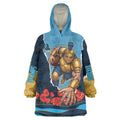 Personalized Gold Coast Titans ANZAC Tribute Wearable Blanket Hoodie Poppy Field Soldier Silhouette Aboriginal Rugby Mascot