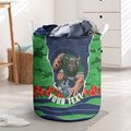 Personalized Canberra Raiders ANZAC Tribute Laundry Basket Poppy Field Soldier Silhouette Aboriginal Rugby Mascot