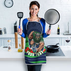 Personalized Canberra Raiders ANZAC Tribute Apron Poppy Field Soldier Silhouette Aboriginal Rugby Mascot
