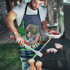 Personalized Canberra Raiders ANZAC Tribute Apron Poppy Field Soldier Silhouette Aboriginal Rugby Mascot