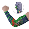 Personalized Canberra Raiders ANZAC Tribute Arm Sleeves Poppy Field Soldier Silhouette Aboriginal Rugby Mascot