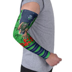 Personalized Canberra Raiders ANZAC Tribute Arm Sleeves Poppy Field Soldier Silhouette Aboriginal Rugby Mascot